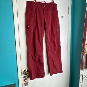 KÜHL Women's Splash Roll-Up Pants in a burgundy color